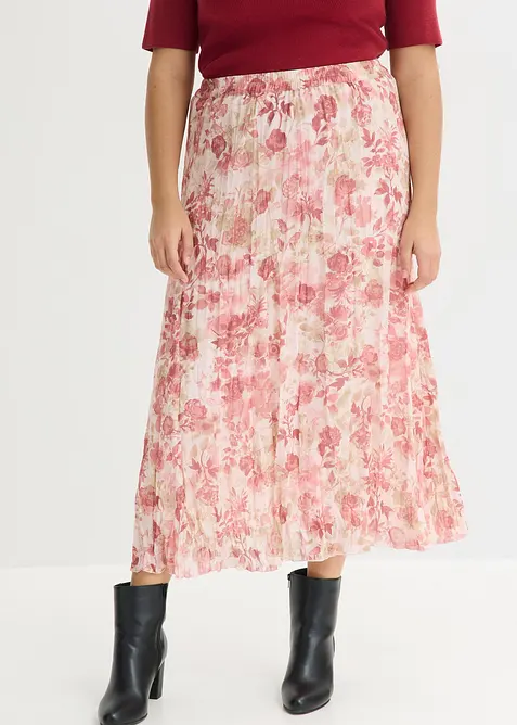 Chiffongkjol med krinklade effekter, bonprix