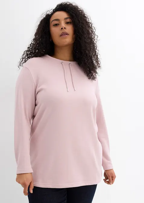 Sweatshirt med slits, bonprix