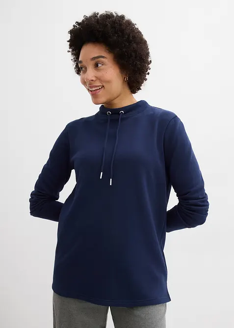Sweatshirt med slits, bonprix