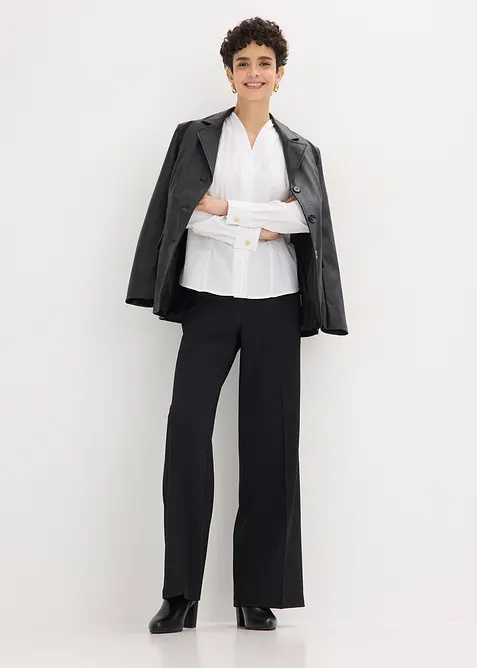 Poplinblus med st&aring;krage, bonprix