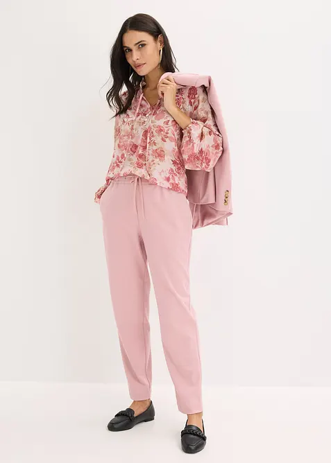 Chiffongtunika med knytband, bonprix