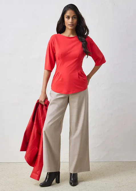 Topp i bomullsmix, bonprix