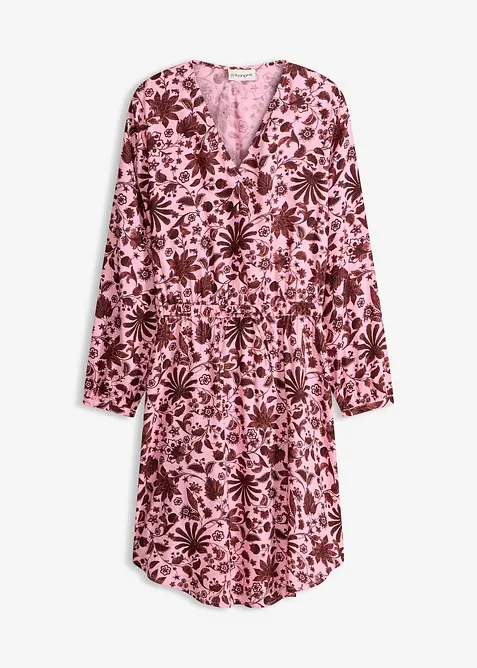 Mellanl&aring;ng kl&auml;nning i f&ouml;ljsam viskos, bonprix