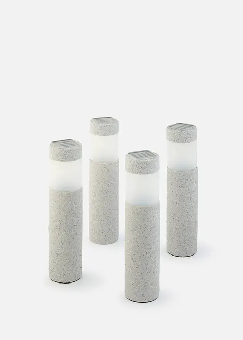 Solcellslampa v&auml;g belysning (4-pack), bonprix