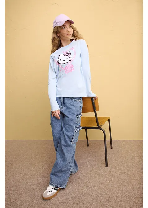 L&aring;ng&auml;rmad Hello Kitty-topp i bomull, Hello Kitty