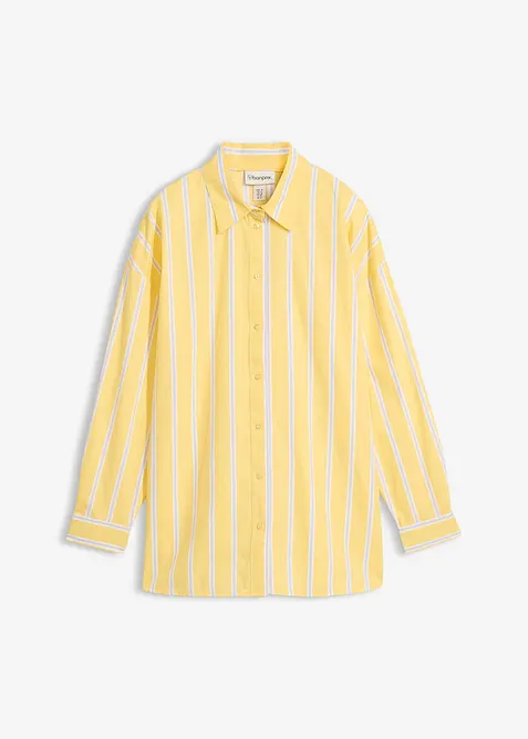 Skjortblus i bomullspoplin, bonprix