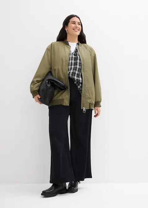 Vid pilotjacka med leopardm&ouml;nstrat foder, bonprix