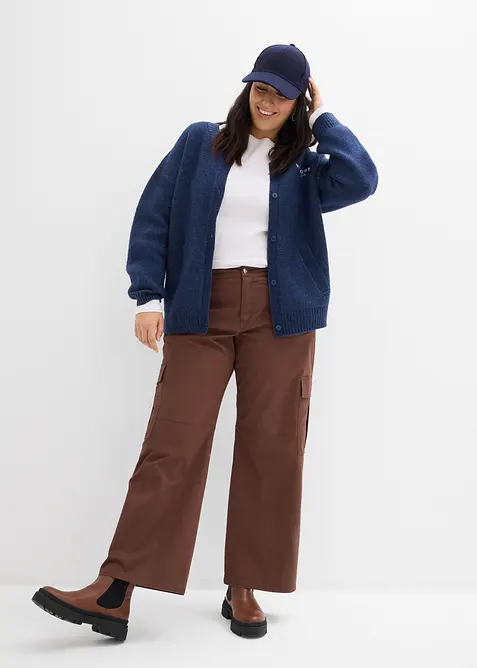 Cargobyxa i stretchig bomullsmix, bonprix