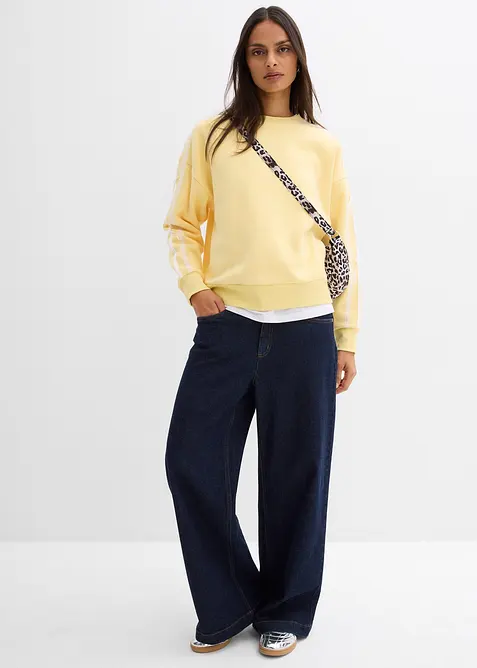 Oversizesweatshirt i mjuk bomullsmix, bonprix