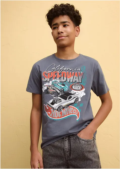 T-shirt med Hot Wheels-tryck, av bomull, HOT WHEELS