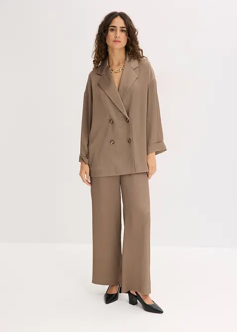 Dubbelkn&auml;ppt oversizekavaj, bonprix