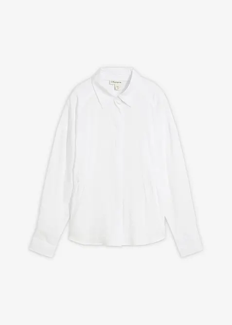 Skjortblus i viskosmix, bonprix