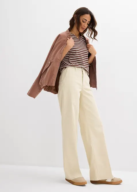 Twillbyxa med h&ouml;g midja, bonprix