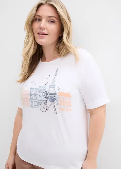 T-shirt i viskosmix, bonprix