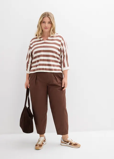 Finstickad oversizetr&ouml;ja i bomullsmix, bonprix