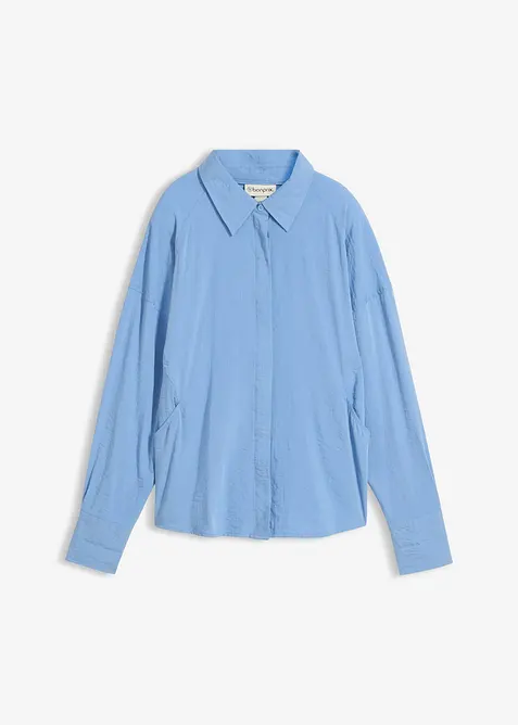 Skjortblus i viskosmix, bonprix