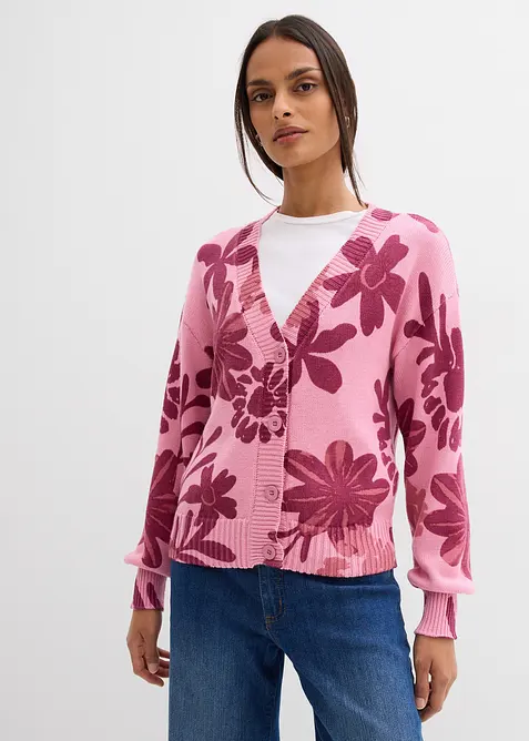 Blomm&ouml;nstrad cardigan, bonprix