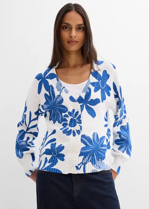 Blomm&ouml;nstrad cardigan, bonprix