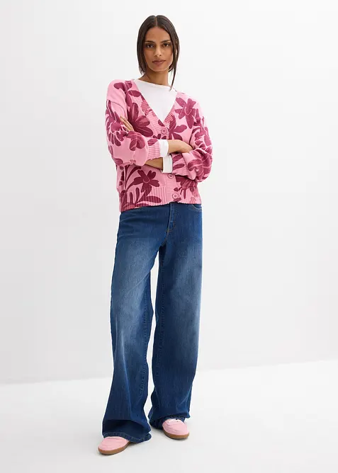 Blomm&ouml;nstrad cardigan, bonprix