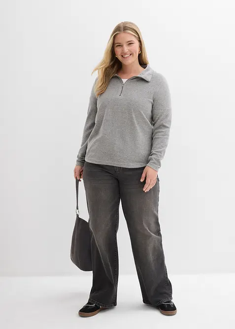 L&aring;ng&auml;rmad topp i frott&eacute;, bonprix