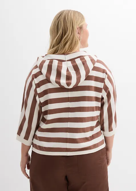 Finstickad oversizetr&ouml;ja i bomullsmix, bonprix