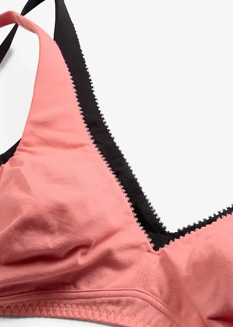Bralette utan bygel, med bomull (2-pack), bonprix