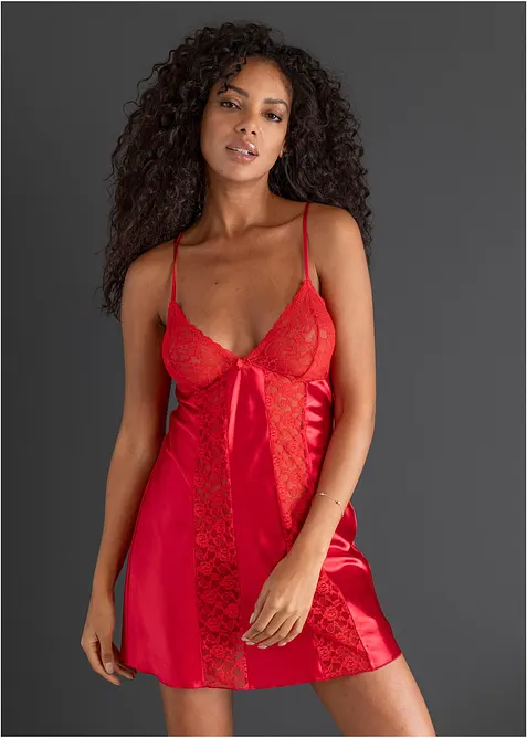 Neglig&eacute; i satin, bonprix