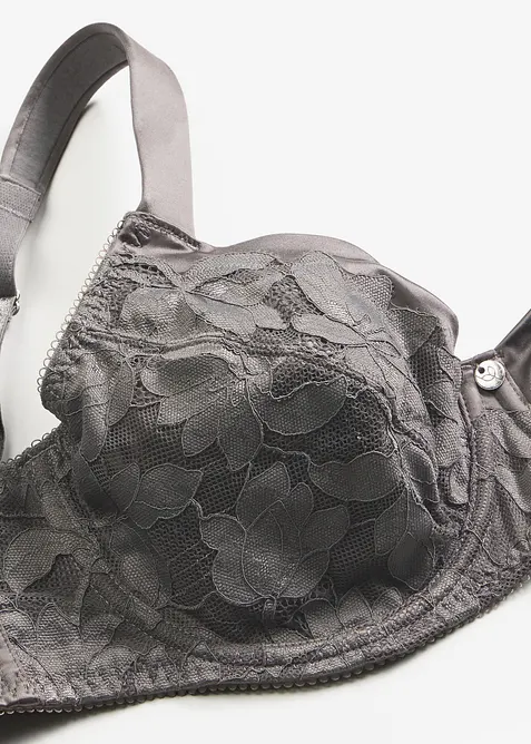 Glansig BH med bygel och vadderade axelband, bonprix