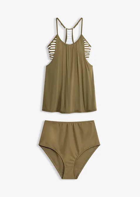L&aring;ng tankini (2 delar) med lager-p&aring;-lager-look, bonprix