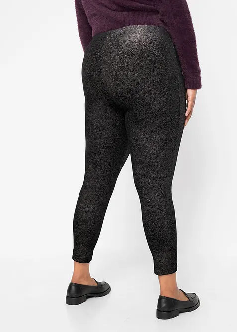 Leggings av sammet med glitter, bonprix
