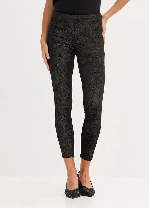 Leggings av sammet med glitter, bonprix