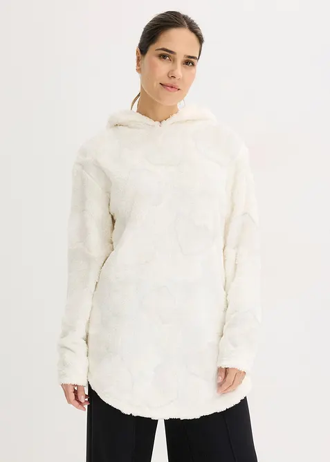 L&aring;ng oversizetr&ouml;ja med hj&auml;rtm&ouml;nster, bonprix