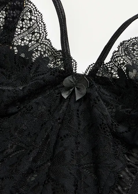 Korsett med strumpebandsh&aring;llare och stringtrosa (2 delar), bonprix