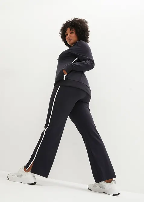 Stretchig tr&auml;ningsoverall i bomull (2 delar), bonprix