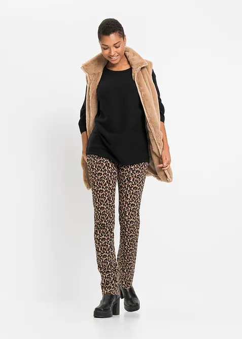 Ribbstickad oversizetr&ouml;ja i viskosmix, bonprix