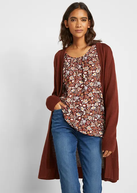 L&aring;ng cardigan, l&aring;ng&auml;rmad, bonprix