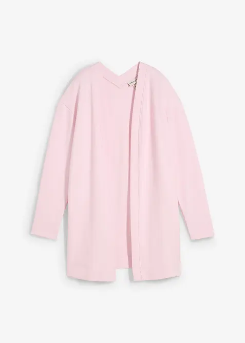 L&aring;ng sweatshirtjacka av mjuk bomullsmix, bonprix