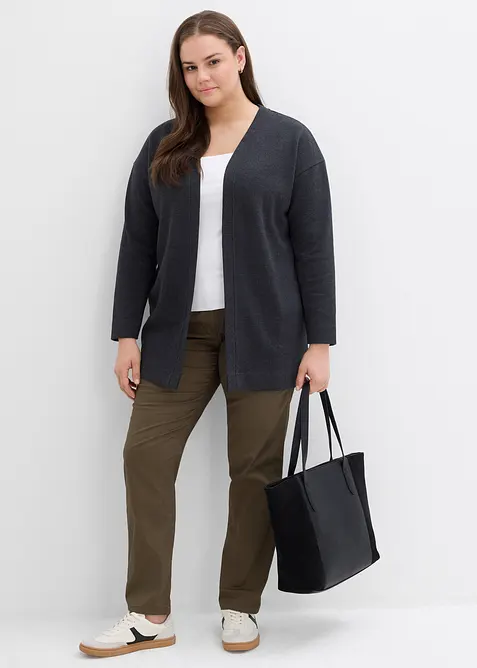 L&aring;ng trik&aring;jacka av mjuk bomullsmix, bonprix