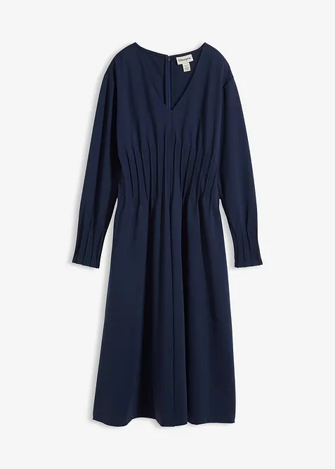 Sk&ouml;n kl&auml;nning med dekorveck, av viskosmix, bonprix