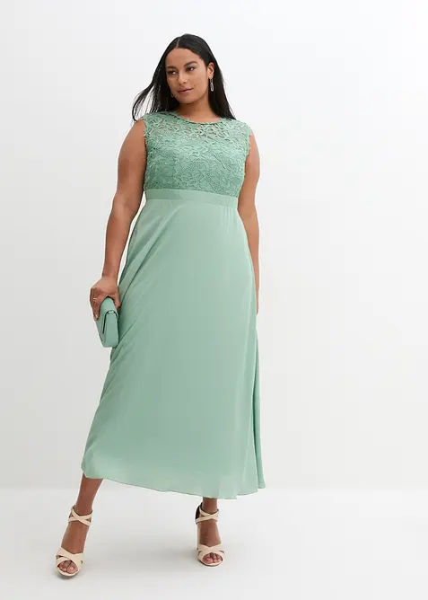 L&aring;ng aftonkl&auml;nning med spets, bonprix