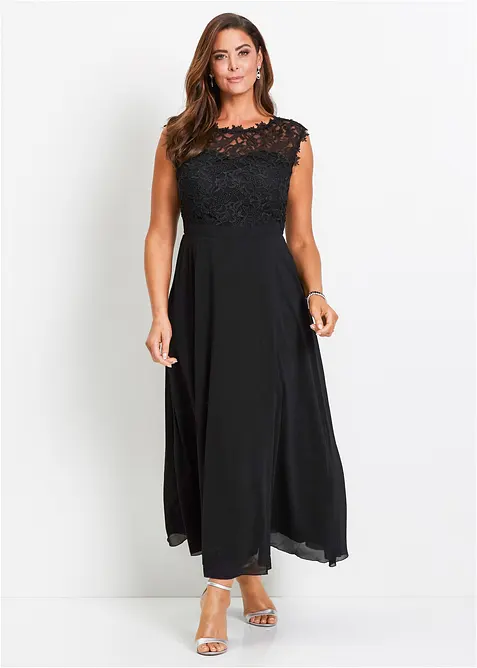 L&aring;ng aftonkl&auml;nning med spets, bonprix