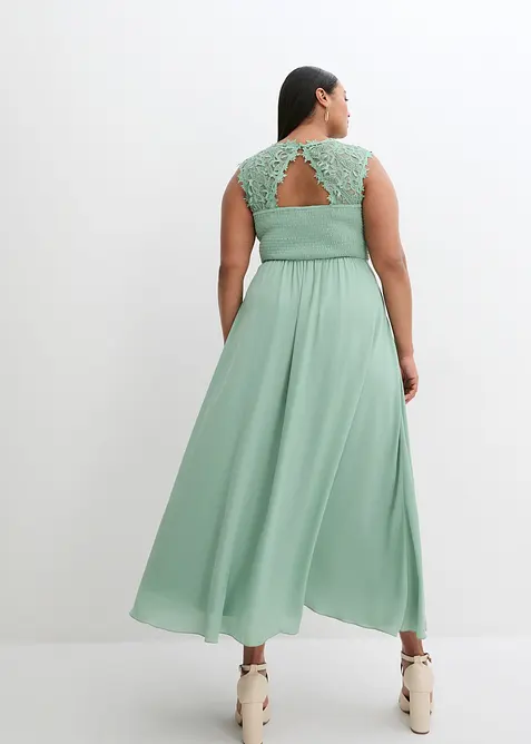 L&aring;ng aftonkl&auml;nning med spets, bonprix