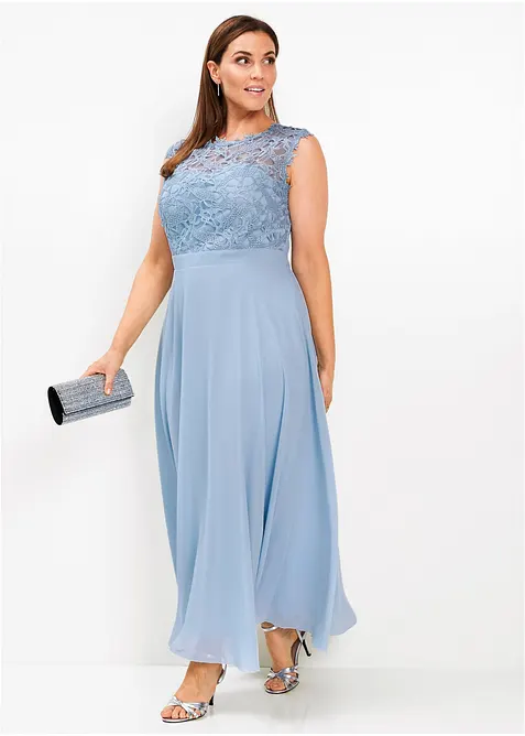 L&aring;ng aftonkl&auml;nning med spets, bonprix