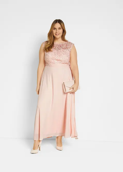 L&aring;ng aftonkl&auml;nning med spets, bonprix