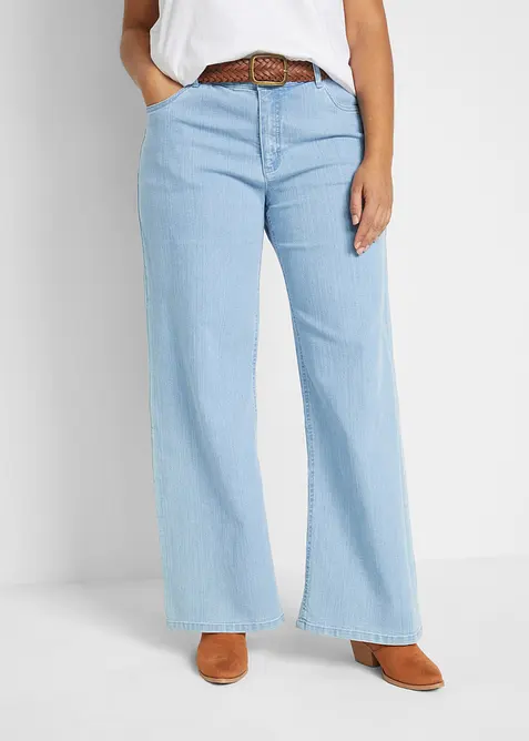 Wide Leg jeans, Mid Waist, Stretch, bonprix