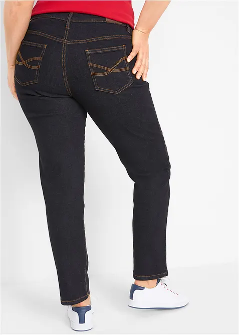 Mom Jeans Mid Waist, l&aring;nga ben, bonprix