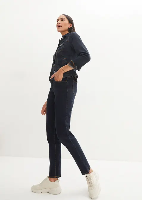 Mom Jeans Mid Waist, l&aring;nga ben, bonprix
