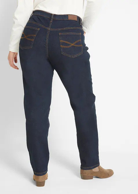 Mom Jeans Mid Waist, l&aring;nga ben, bonprix