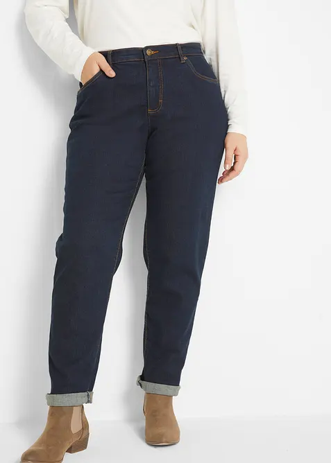 Mom Jeans Mid Waist, l&aring;nga ben, bonprix