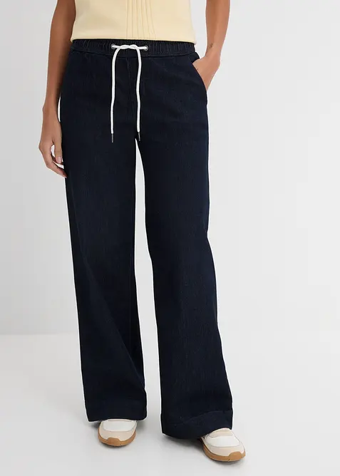 Stretch Wide Leg Jeans Mid Waist, bonprix